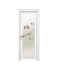 White contracted style aluminium alloy toilet door